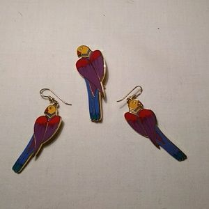 Laurel Burch Designer Signed CEZANNA Bird Set